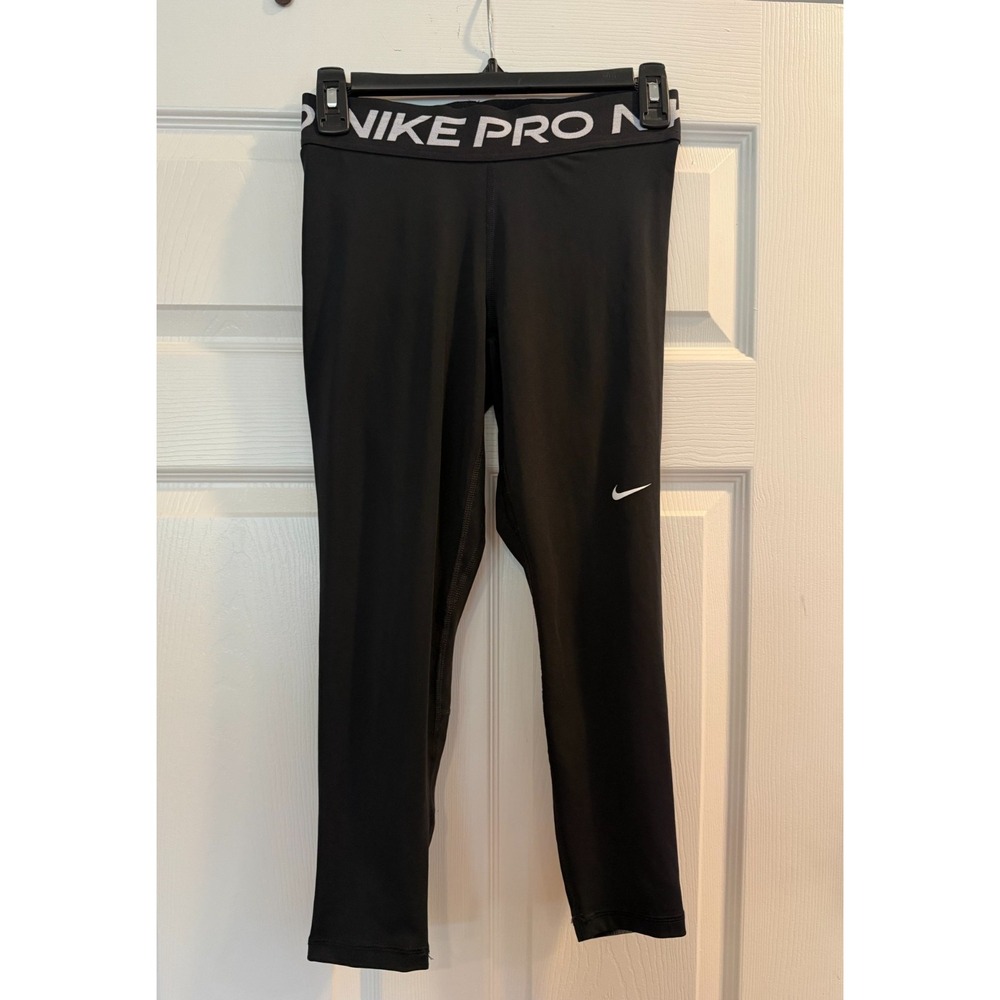 Nike Pro Dri-FIT Women's Pull-On Leggings Black Compression Skinny Solid S